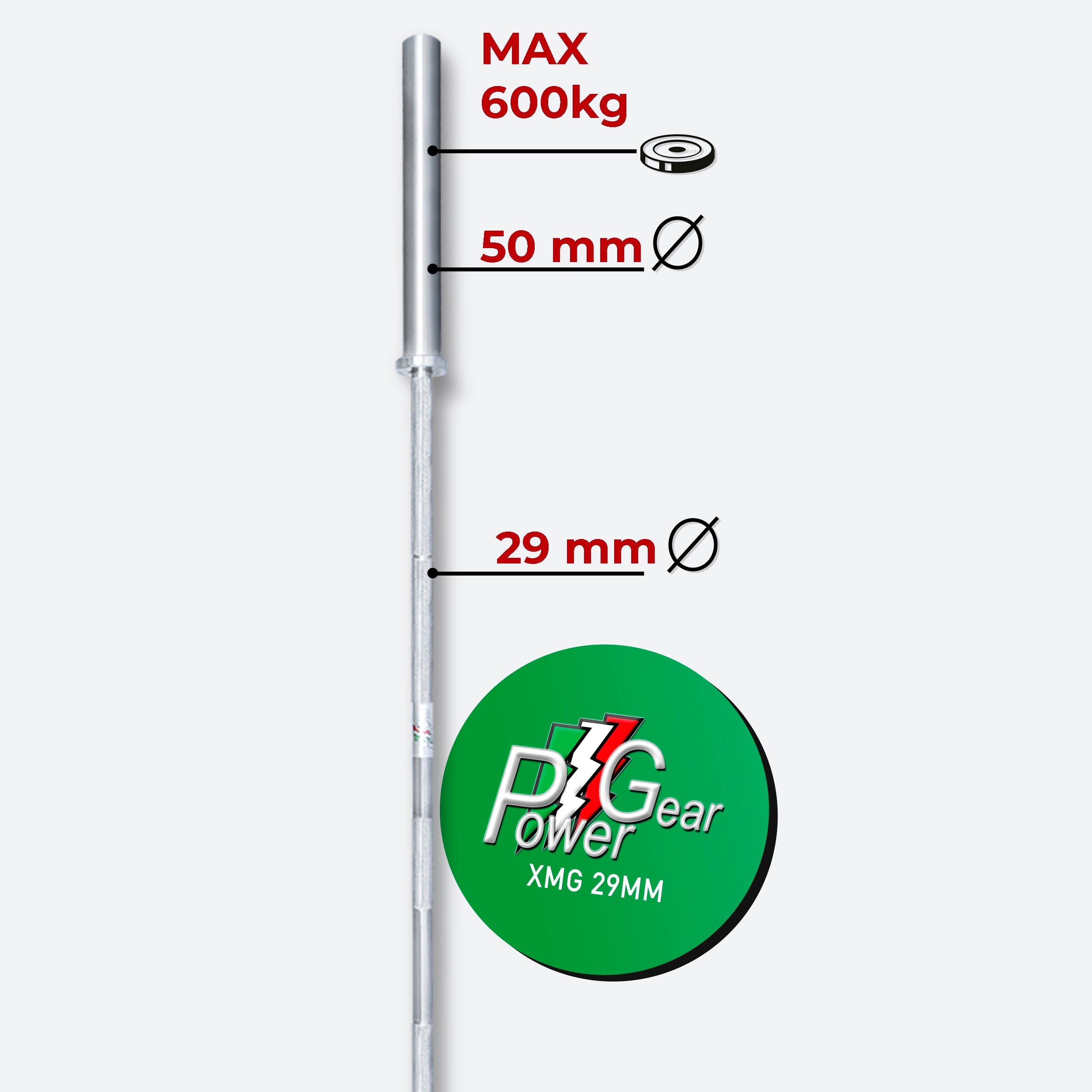 Bilanciere Powerlifting XMG 29mm | Barbell XMG 29mm