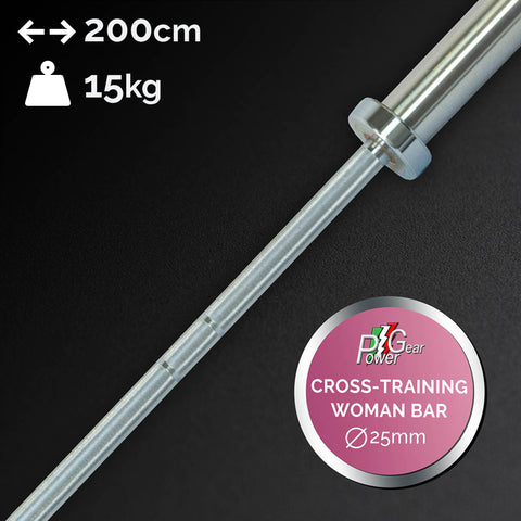 Bilanciere Cross-Training Donna - Ø25mm 200cm 15kg | Cross-Training Barbell – Ø25mm 200cm 15kg